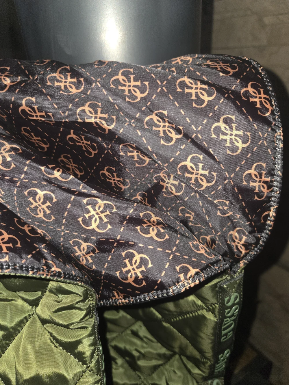 GUESS Quilted Olive Green Winter Boots